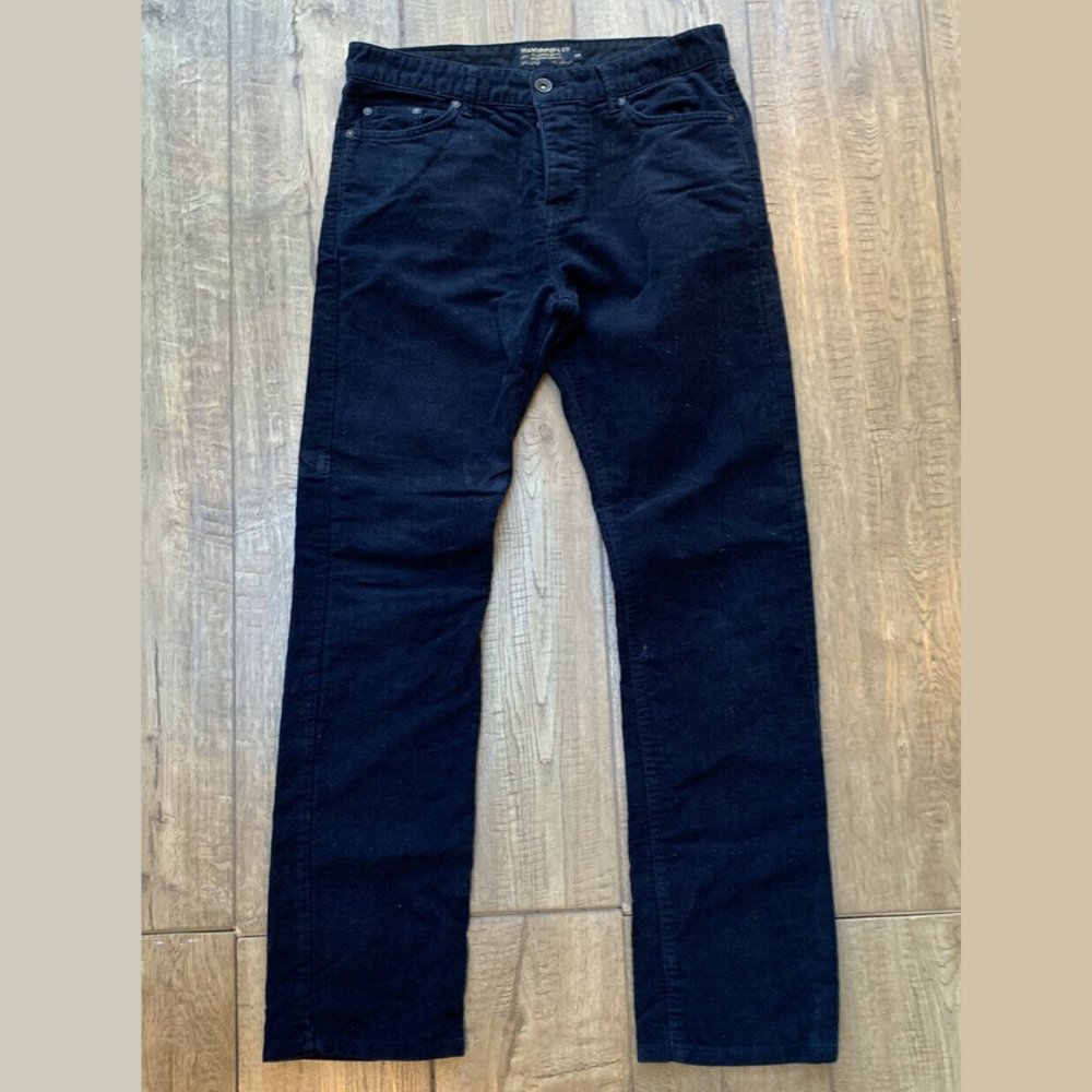 HAMMOND & CO. Moleskin Trousers - Navy - 32R - Excellent Condition